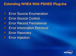 HP Integrity Windows Hardware Error Architecture (WHEA) Plug-in Device