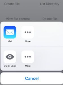 iOS Email to CSV
